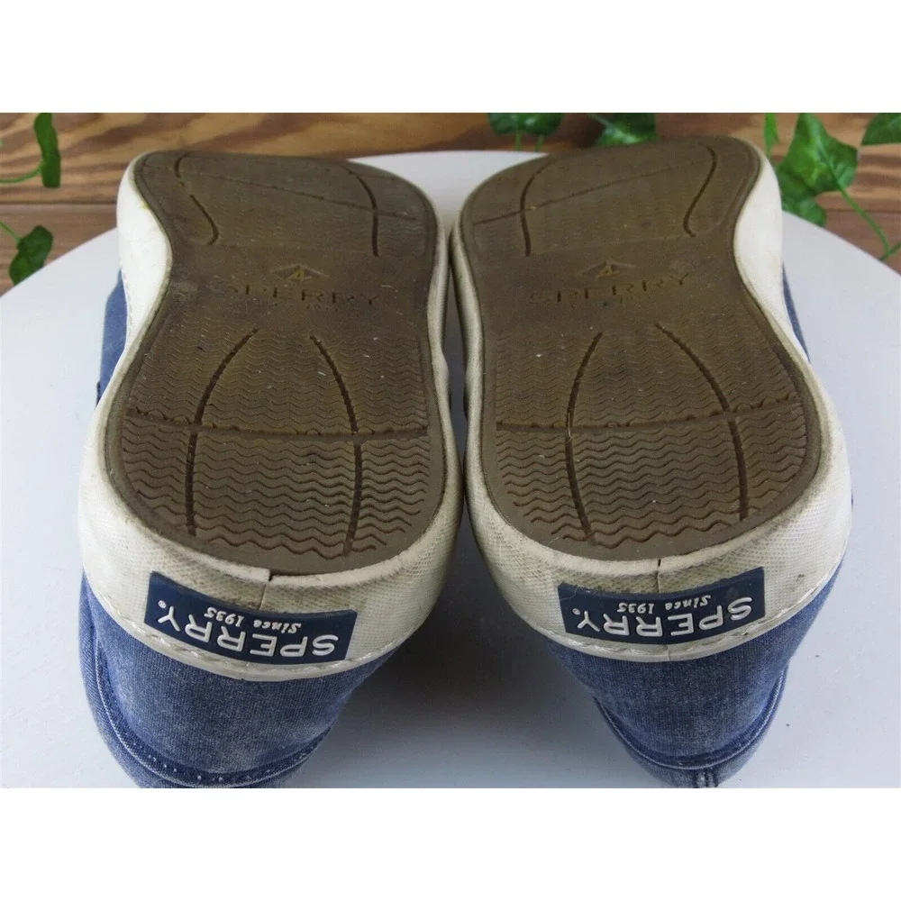 Sperry Top-Sider Sz 10.5‎ Slip-On Blue Fabric Men Slip On  Medium (D, M)